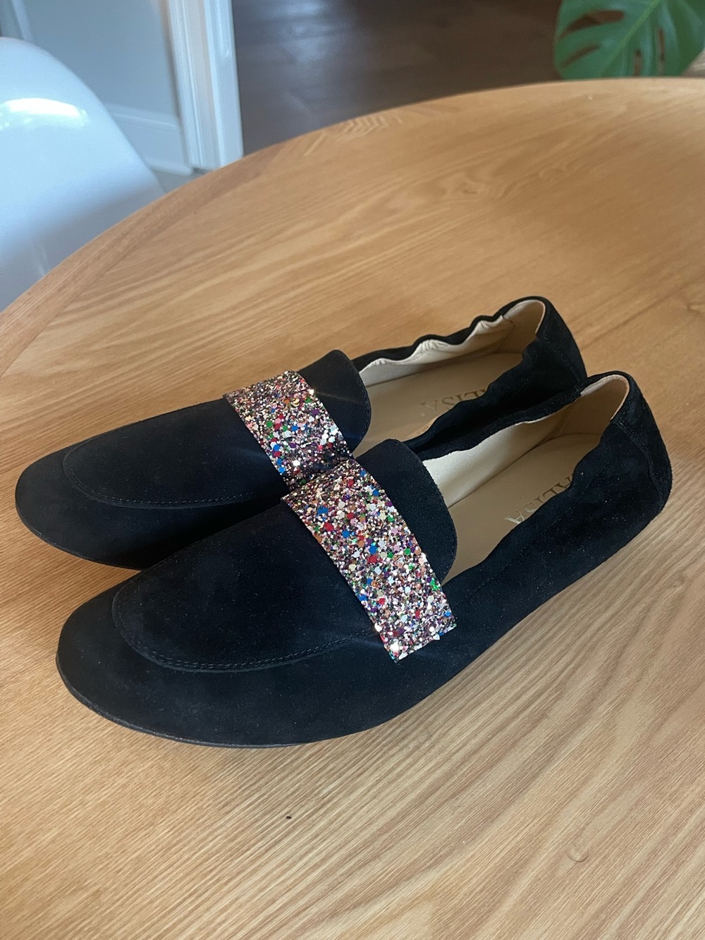 Lalisa - Women's Glitter Suede Loafer Ballet Flat 41 US 10 NEW